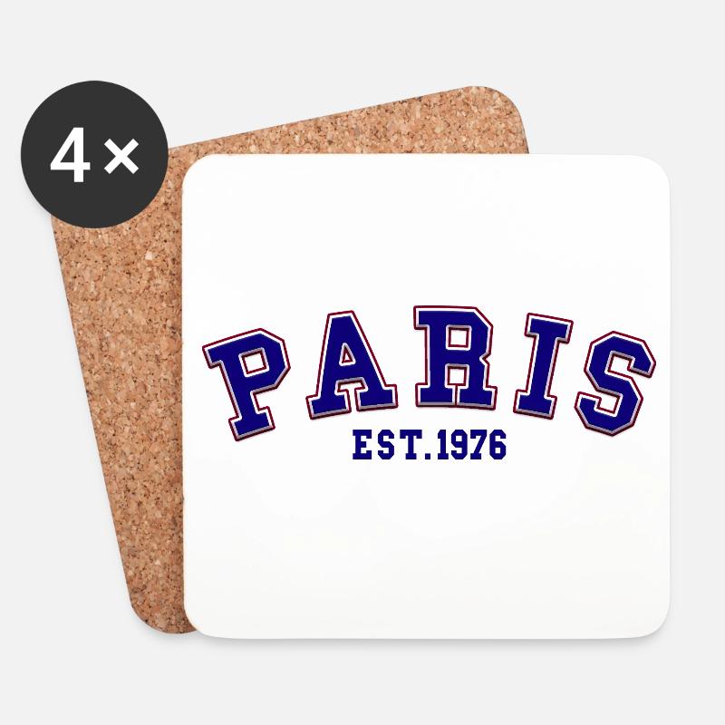 Paris gegründet 1976 - Untersetzer (4er-Set) - Weiß