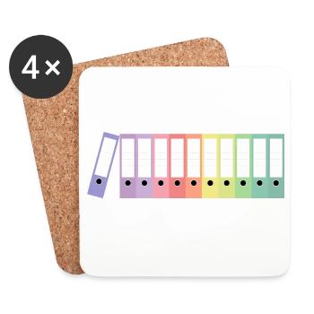 File Folders / Folders - Coasters (set of 4) - white - Front