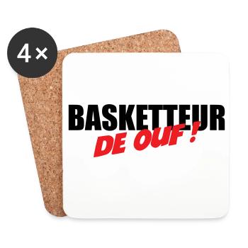 Basketteur de ouf – fun passion sport performance  - Dessous de verre (lot de 4) - blanc - Devant