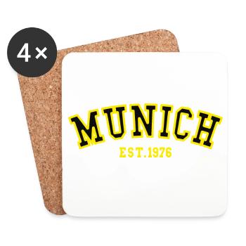 Munich Est. 1976 - Coasters (set of 4) - white - Front