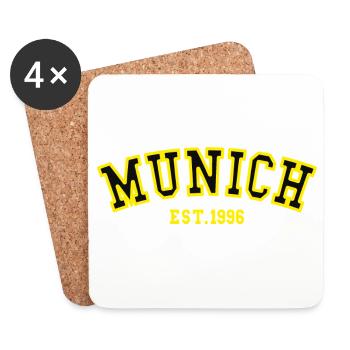 Munich Fondé en 1996 - Dessous de verre (lot de 4) - blanc - Devant