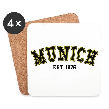 Munich Fondé en 1976 - Dessous de verre (lot de 4) - blanc - Devant