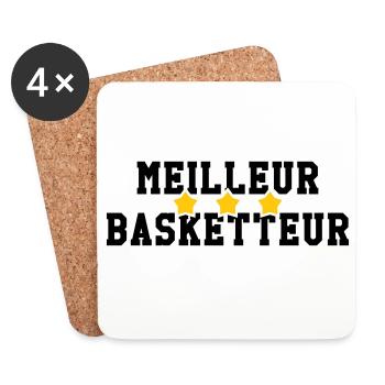Bester Basketballspieler - Untersetzer (4er-Set) - Weiß - Vorne