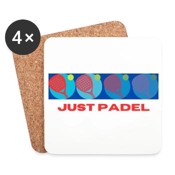 Cache juste Padel - Dessous de verre (lot de 4) - blanc - Devant