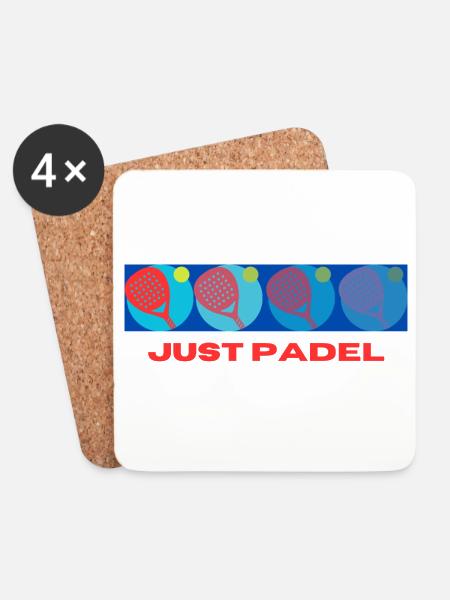 Just Hide Padel - Coasters (set of 4) - white