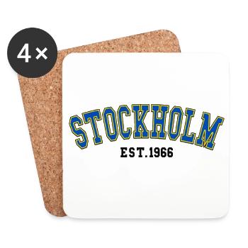 Stockholm Est. 1966 - Coasters (set of 4) - white - Front