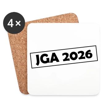 JGA 2026 - Dessous de verre (lot de 4) - blanc - Devant