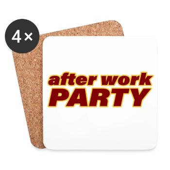 AFTER WORK PARTY - Untersetzer (4er-Set) - Weiß - Vorne