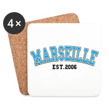 Marseille Fondé en 2006 - Dessous de verre (lot de 4) - blanc - Devant