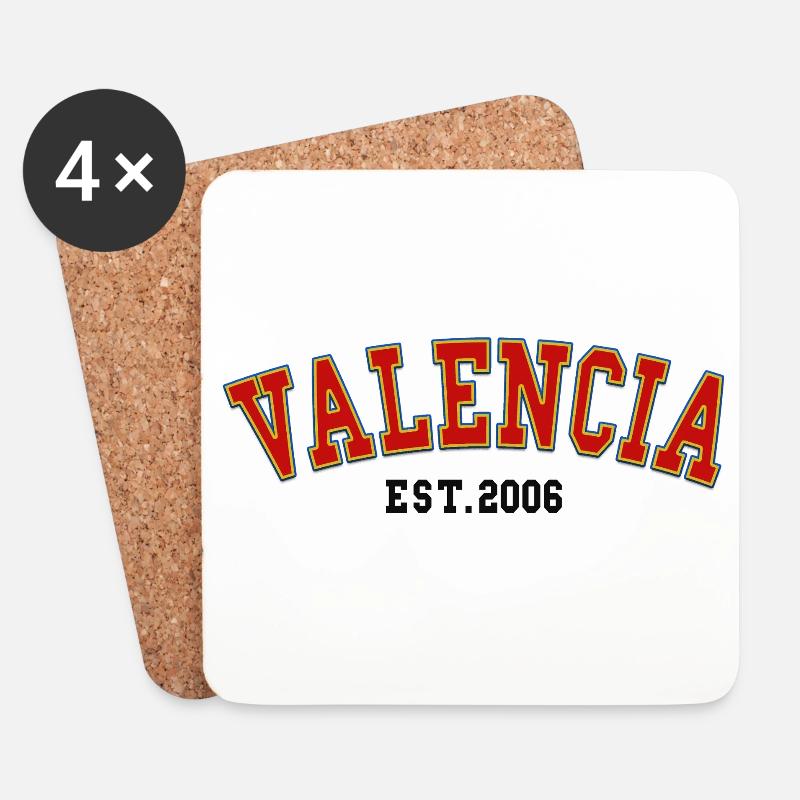 Valencia Est. 2006 - Coasters (set of 4) - white