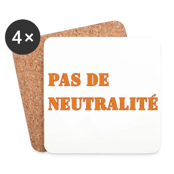 PAS DE NEUTRALITÉ - Dessous de verre (lot de 4) - blanc - Devant