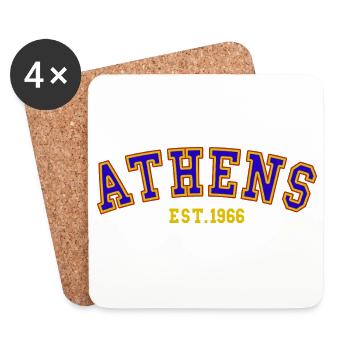 Athen gegründet 1966 - Untersetzer (4er-Set) - Weiß - Vorne