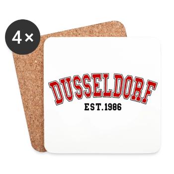 Dusseldorf Est. 1986 - Coasters (set of 4) - white - Front