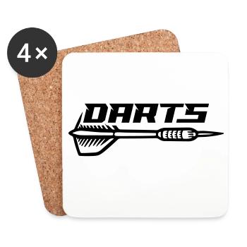 Dartpfeil Darts - Untersetzer (4er-Set) - Weiß - Vorne