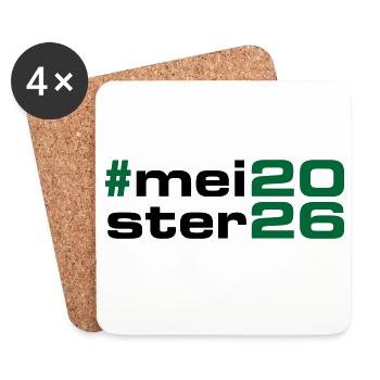 Meister 2026 Meisterschaft - Untersetzer (4er-Set) - Weiß - Vorne