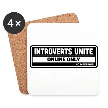introverts - Coasters (set of 4) - white - Front