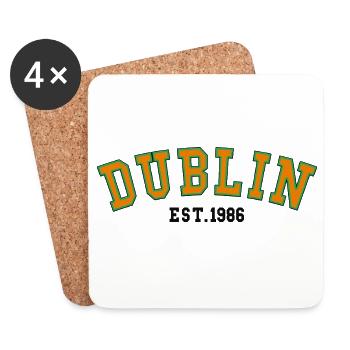 Dublin Fondée en 1986 - Dessous de verre (lot de 4) - blanc - Devant