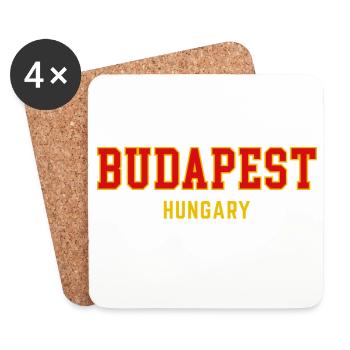 Budapest City Pride Varsity - Untersetzer (4er-Set) - Weiß - Vorne