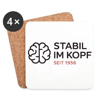 Stable in the mind since 1956 | Vintage Birthday Shirt - Coasters (set of 4) - white - Front