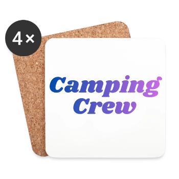 Équipe de camping - Dessous de verre (lot de 4) - blanc - Devant