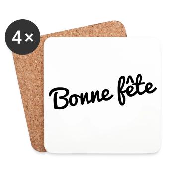 HAPPY BIRTHDAY. MOTHER'S DAY. FATHER'S DAY. PARTY - Coasters (set of 4) - white - Front