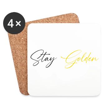 Stay_Golden - Coasters (set of 4) - white - Front