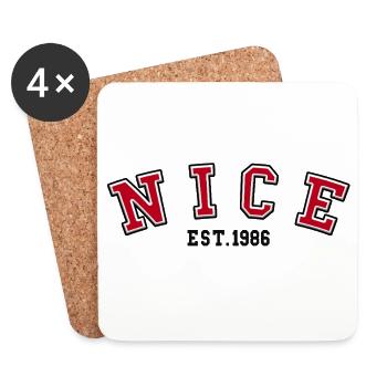 Nice Est. 1986 - Coasters (set of 4) - white - Front