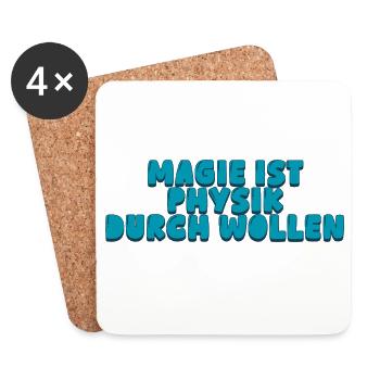 Magie ist Physik durch Wollen - Untersetzer (4er-Set) - Weiß - Vorne