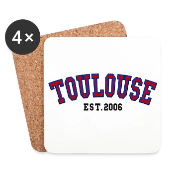 Toulouse Fondée en 2006 - Dessous de verre (lot de 4) - blanc - Devant