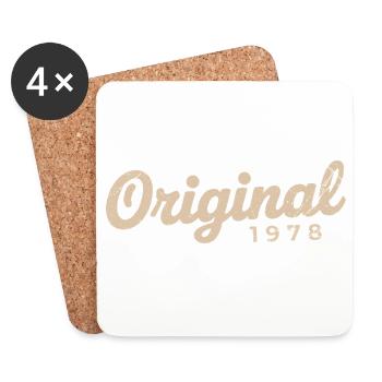 1978 Birthday Gift | Born in 1978 - Coasters (set of 4) - white - Front