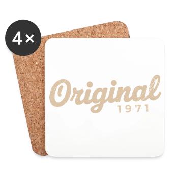 1971 Birthday Gift | Born in 1971 - Coasters (set of 4) - white - Front
