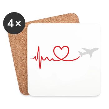 Travel - Untersetzer (4er-Set) - Weiß - Vorne