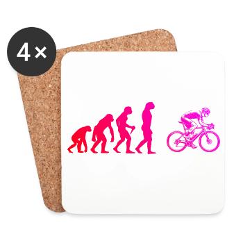 Gift idea for a road bike with road bike - Coasters (set of 4) - white - Front