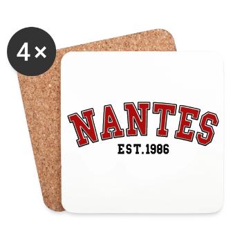 Nantes fondée en 1986 - Dessous de verre (lot de 4) - blanc - Devant