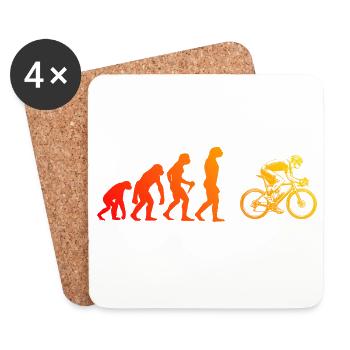 Geschenkidee für einen Roadbike mit Roadbike - Untersetzer (4er-Set) - Weiß - Vorne