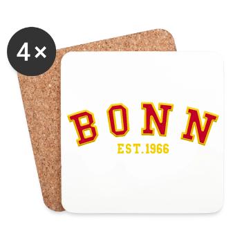 Bonn Est. 1966 - Coasters (set of 4) - white - Front