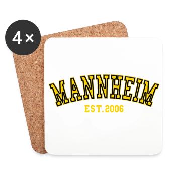 Mannheim Fondée en 2006 - Dessous de verre (lot de 4) - blanc - Devant