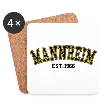 Mannheim Est. 1966 - Coasters (set of 4) - white - Front