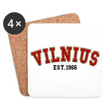 Vilnius gegründet 1966 - Untersetzer (4er-Set) - Weiß - Vorne