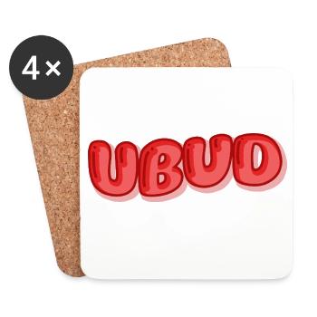 Ubud Bubble Font Design - Coasters (set of 4) - white - Front