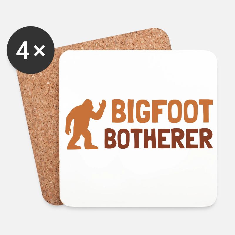 Bigfoot-Störer – Bigfoot- und Kryptidengläubige - Untersetzer (4er-Set) - Weiß
