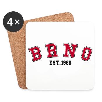 Brno Est. 1966 - Coasters (set of 4) - white - Front
