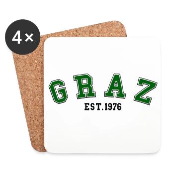 Graz Est. 1976 - Coasters (set of 4) - white - Front