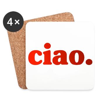 Ciao Italien - Untersetzer (4er-Set) - Weiß - Vorne