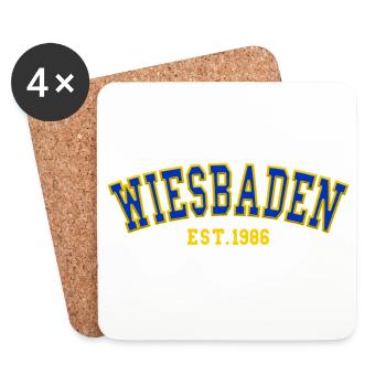 Wiesbaden Est. 1986 - Coasters (set of 4) - white - Front