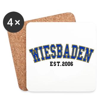 Wiesbaden Fondée en 2006 - Dessous de verre (lot de 4) - blanc - Devant