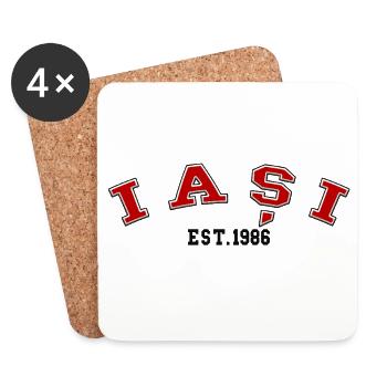 Iași, fondée en 1986 - Dessous de verre (lot de 4) - blanc - Devant
