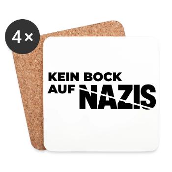 Kein_Bock_auf_Nazis - Untersetzer (4er-Set) - Weiß - Vorne