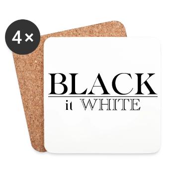 Black is White - Untersetzer (4er-Set) - Weiß - Vorne