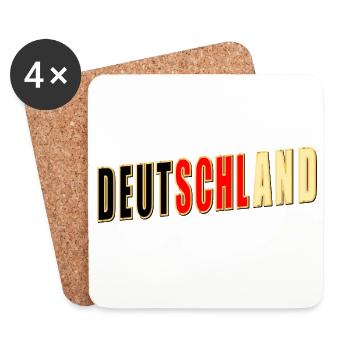 Deutschland - Untersetzer (4er-Set) - Weiß - Vorne